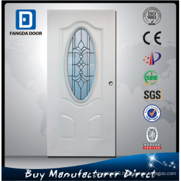 Fangda Steel Glass Door in Primed White, Decorated with Toughened Glass, Better Than Carved Solid Wood Door